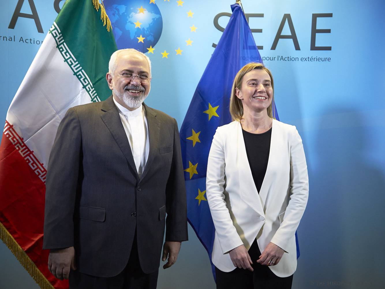 Zarif and Mogherini in Brussels 16 March 2015. © Council of the EU